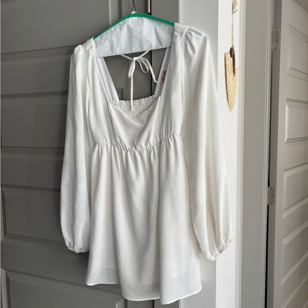 Show Me Your MuMu Cream Mini Dress